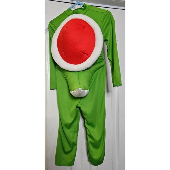 Yoshi Toddler Costume 2T Shell Headpiece Tail Super Mario Nintendo Halloween - Picture 5 of 7
